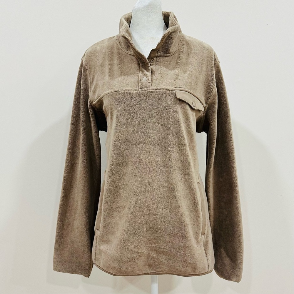 32 Degrees Heat Wood Smoke Midweight Snap Arctic Fleece Pullover -‎ Large